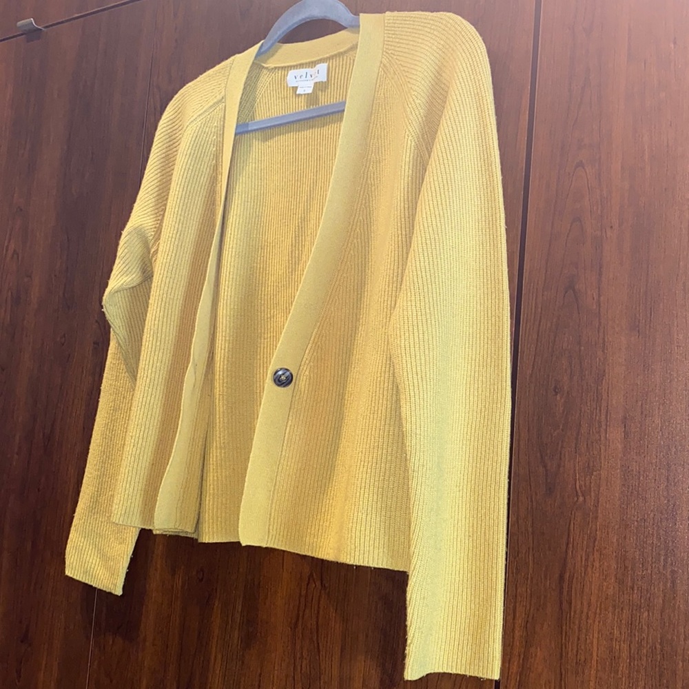 velvet by graham & spender cardigan in marigold